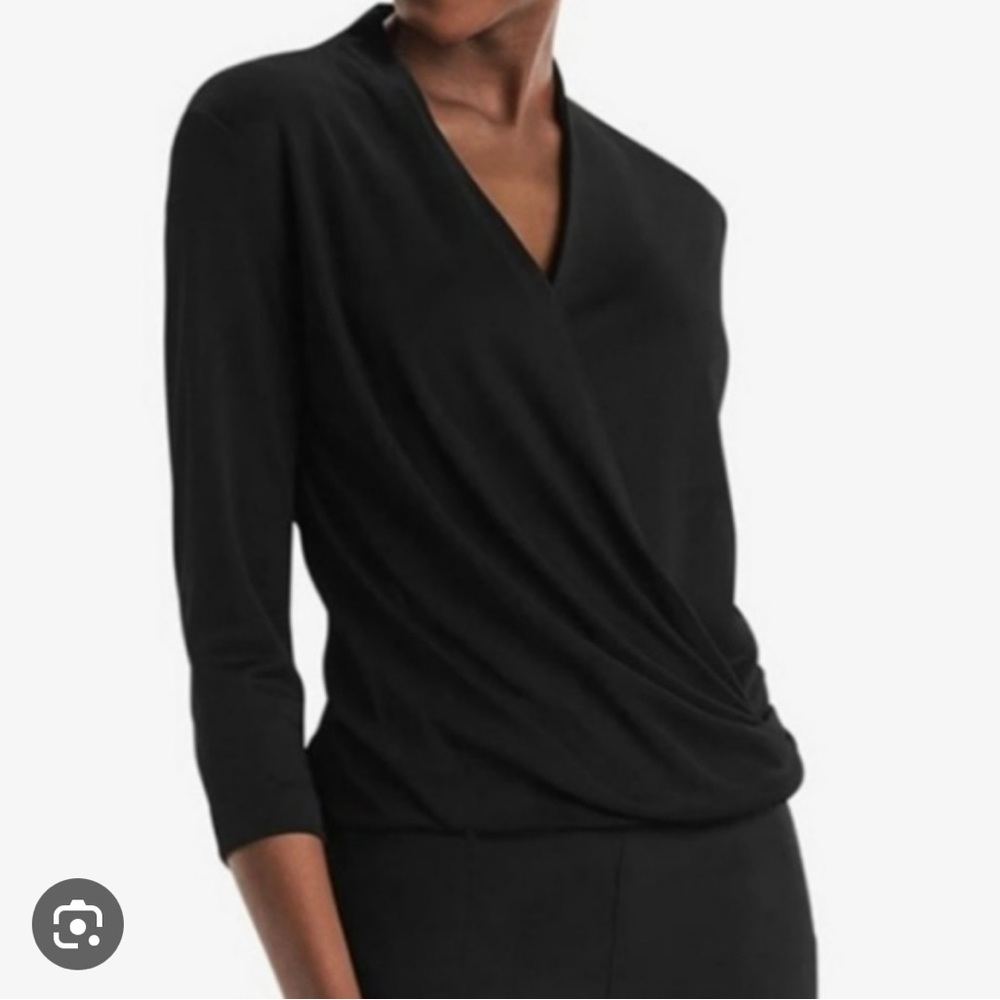 MM LaFleur faux wrap top